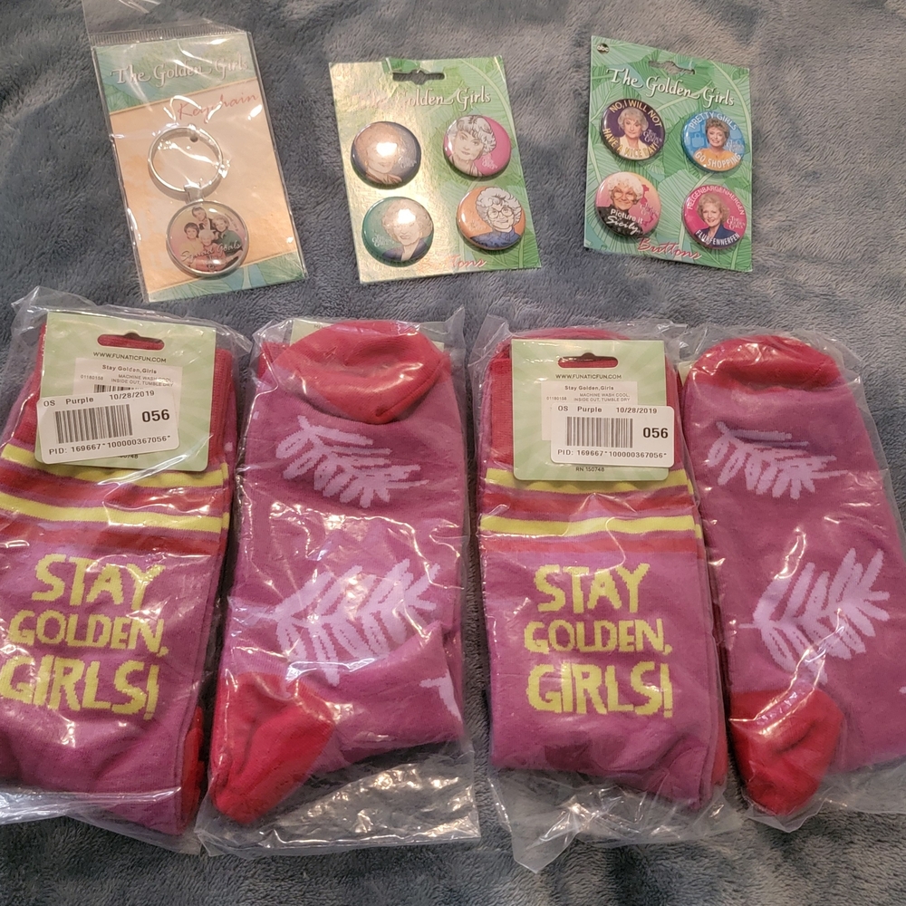 Golden Girls Pink Socks and Accessories Set